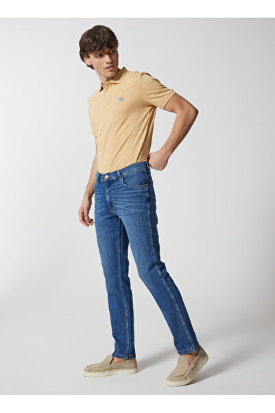 WRANGLER Normal Bel Slim Fit Koyu Mavi Erkek Denim Pantolon W12S084W83 Texas ...