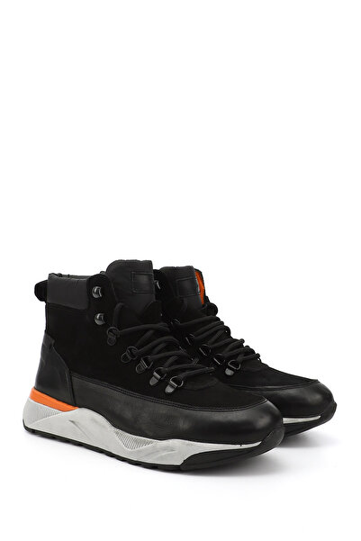 GÖNDERİ(R) Ανδρικές μαύρες αθλητικές μπότες από γνήσιο δέρμα Ourdoor