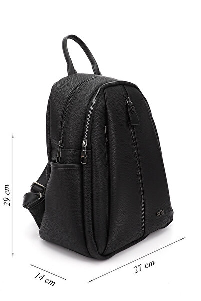 GÖNDERİ(R) Black Gön Large Size Women's Backpack B6810