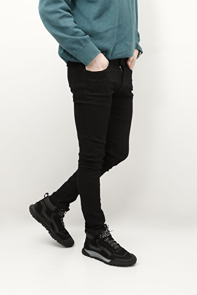 GÖNDERİ(R) Ανδρικές μπότες εξωτερικού χώρου από γνήσιο δέρμα μαύρη σόλα από καουτσούκ