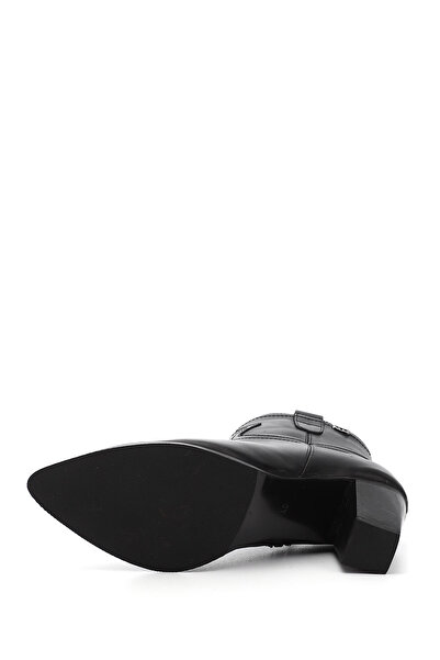 GÖNDERİ(R) Kadın / Kız Siyah Fermuarlı Sivri Burun Hakiki Deri Bot