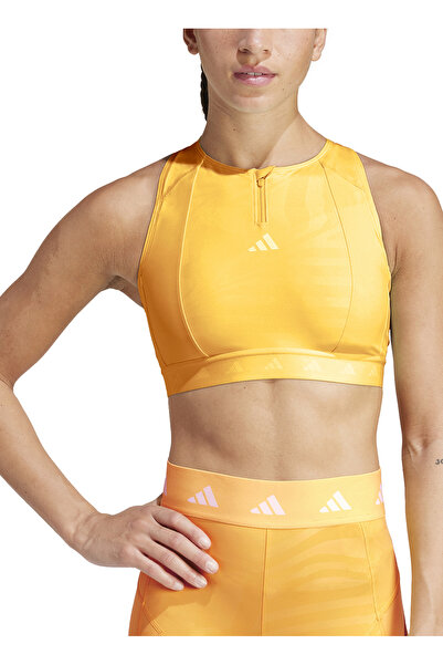 adidas IT9178 PWIM Turuncu Kadın O Yaka Slim Fit Sporcu Sütyeni