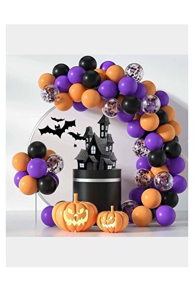 party mix Halloween Balon Zincir Seti 65'li | Cadılar Bayramı Parti Süsleri |...