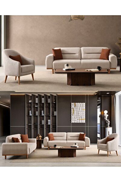 Velura Home & Living Asel Koltuk Takımı & Sırt Mekanizmalı Kanepe (3+3+1+1)