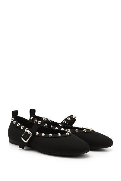 GÖNDERİ(R) Women / Girls Black Fabric Troc Mary Jane Ballerinas