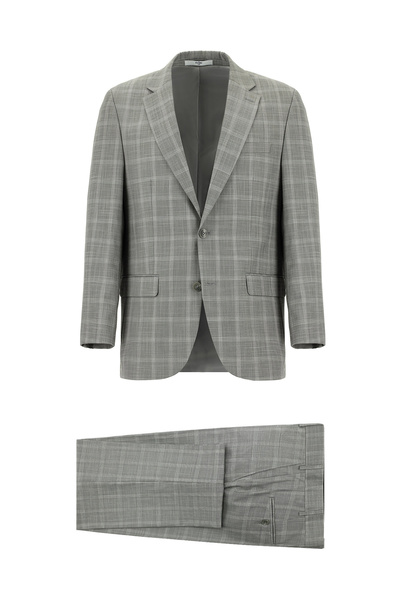 Kiğılı Relaxed Fit Comfortable Cut Classic Plaid Suit