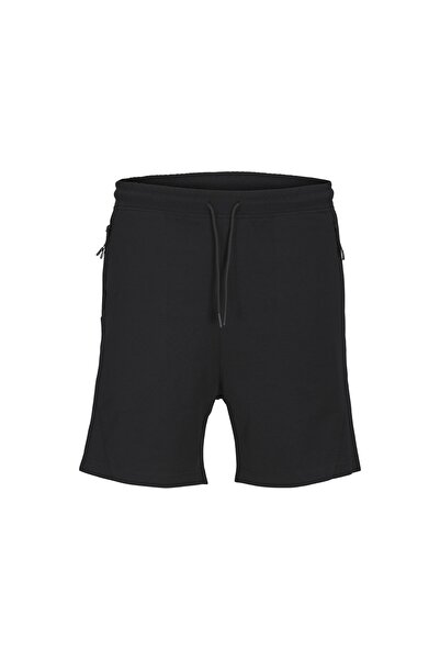 Jack & Jones Dar Siyah Erkek Sweat Şort JPSTGORDON JJCLOUD SWEAT SHORTS SN