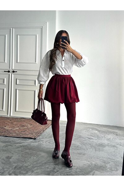 mydukkan.co Burgundy Balloon Skirt
