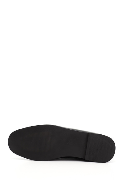 GÖNDERİ(R) Women's Black Blunt Toe Buckle Ballerinas
