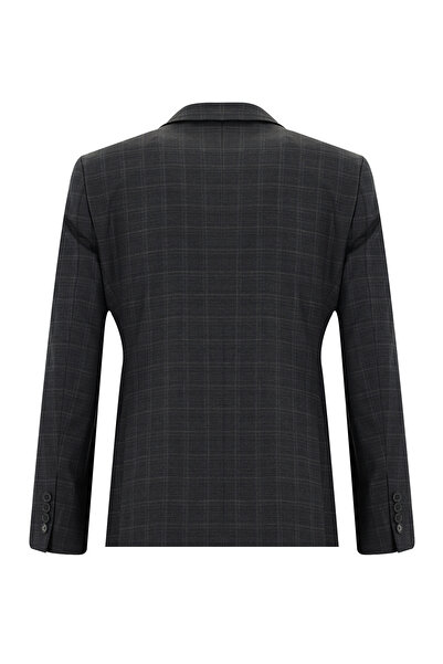 Kiğılı Slim Fit Dar Kesim Ekose Takım Elbise