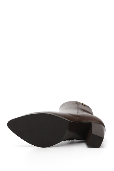 GÖNDERİ(R) Kadın / Kız Kahve Antik Fermuarlı Sivri Burun Hakiki Deri Bot