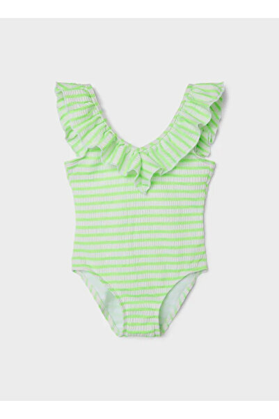 name ıt Name İt Fıstık Yeşili Kız Çocuk Mayo NKFZALEY SWIMSUIT