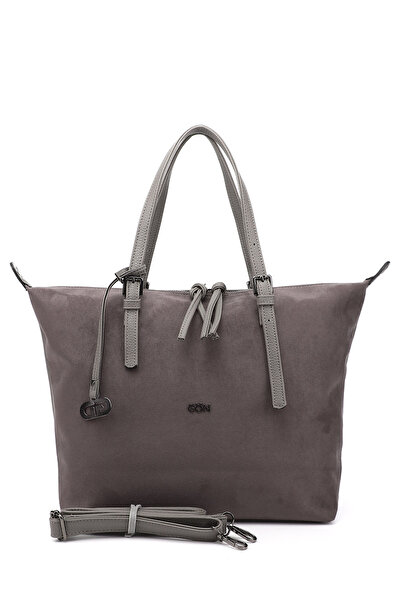 GÖNDERİ(R) Жіноча / Дівчача Сіра Замшева Сумка на Довгих Ременях для Руки та ...