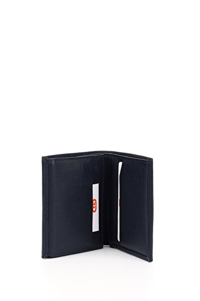 GÖNDERİ(R) Чоловічий темно-синій шкіряний вертикальний гаманець