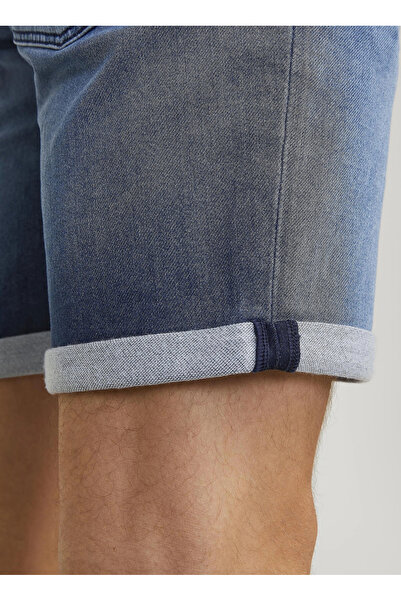 Jack & Jones Normal Bel Normal Açık Mavi Erkek Çocuk Denim Şort JJIRICK JJICON SHORTS GE 341 I.K JN
