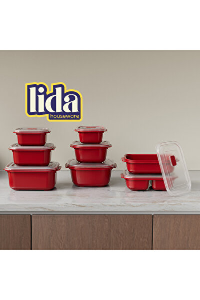 Lida Houseware Heat'N Go 3-Piece Rectangular Storage Container Set (3 X 1300 ml)