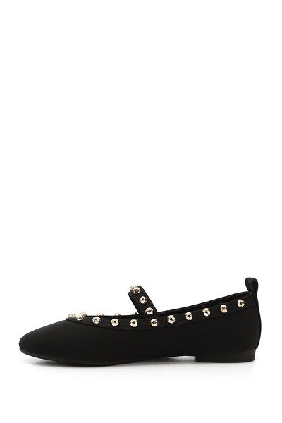 GÖNDERİ(R) Women's Black Fabric Trock Mary Jane Ballerinas