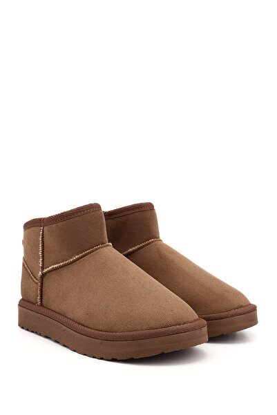 GÖNDERİ(R) Kadın / Kız Taba Süet Mini Kürklü Bot