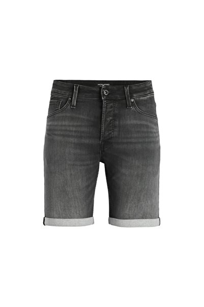 Jack & Jones Siyah Erkek Standart Bel Regular Fit Denim Şort JJIRICK JJICON SHORTS SQ 612 I.K SS