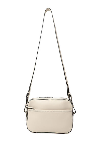 GÖNDERİ(R) Women / Girls Beige Genuine Leather Long Strap Shoulder Bag