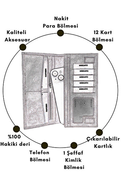 Meskanto Maya Genuine Leather Kangaroo Women's Wallet with Phone Compartment