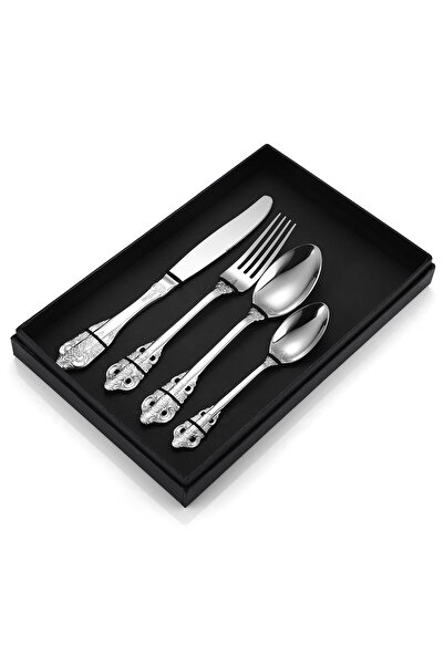 Trendy's Set of 4 retro cutlery, TRENDY S, chrome