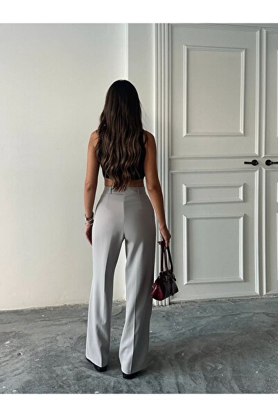 mydukkan.co My Palazzo Kumaş Pantolon Gri