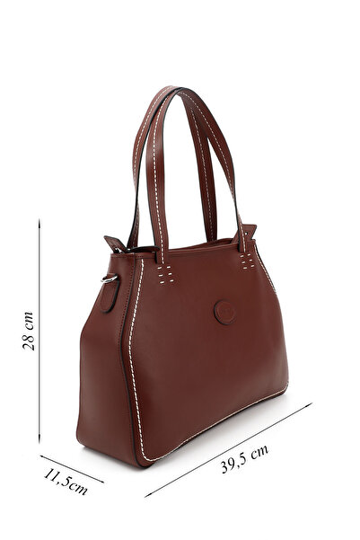 GÖNDERİ(R) Women / Girls Burgundy Genuine Leather Hand and Shoulder Bag