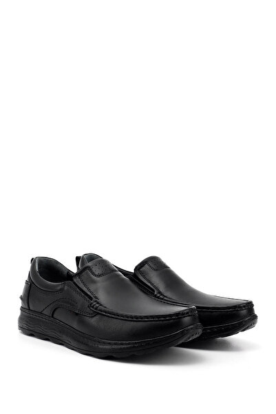 GÖNDERİ(R) Men's Black Genuine Leather Comfort Shoes