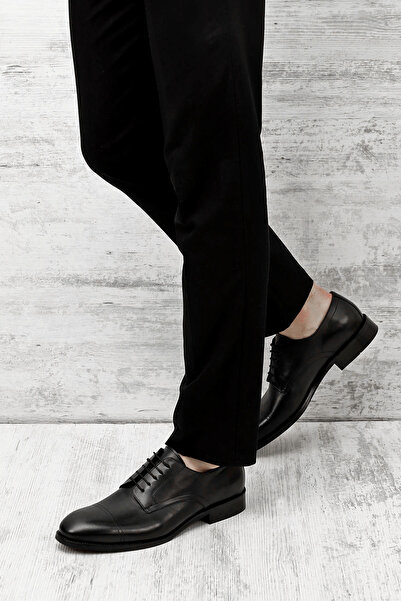 GÖNDERİ(R) Чоловічі чорні класичні туфлі з натуральної шкіри на шнурках