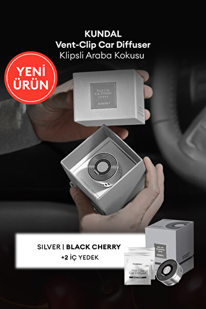 Kundal Klipsli Araba Kokusu Silver (Black Cherry) KUNDAL Vent-Clip Car Diffus...