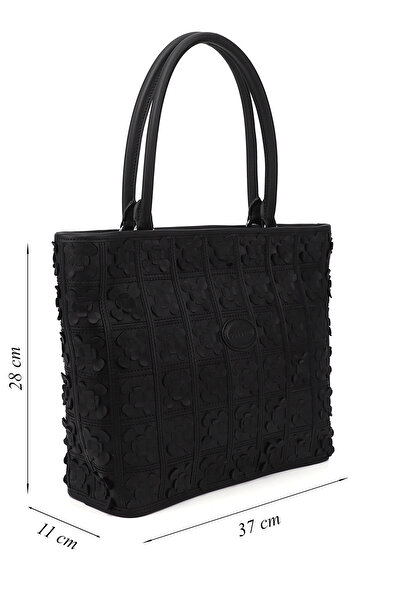 GÖNDERİ(R) Women / Girls Black Genuine Leather Hand and Shoulder Bag