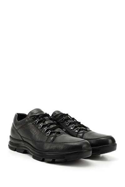 GÖNDERİ(R) Men's Black Lace-Up Genuine Leather Comfort Shoes