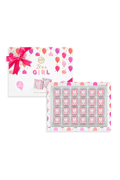 Elit Çikolata It's A Girl Bebek Çikolatası Sütlü Napoliten Çikolata 270g Glut...