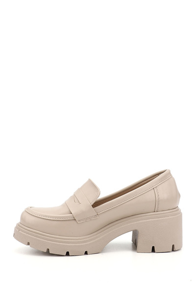 GÖNDERİ(R) Kadın / Kız Ten Kalın Topuklu Loafer Ayakkabı