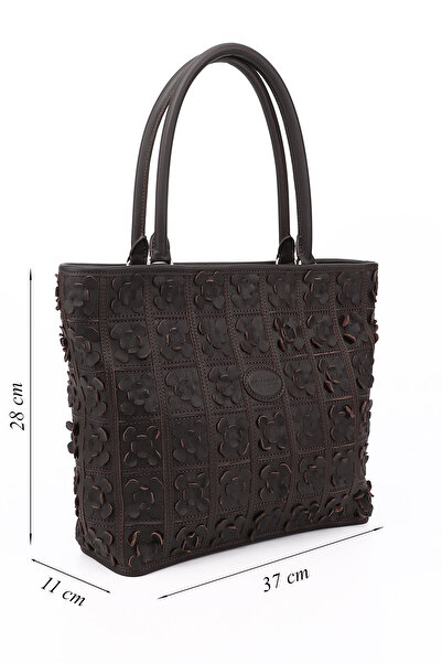 GÖNDERİ(R) Women / Girls Brown Genuine Leather Hand and Shoulder Bag