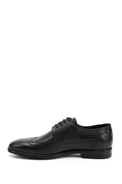 GÖNDERİ(R) Men's Black Lace-Up Genuine Leather Classic Shoes