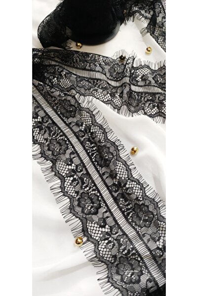 ALTAY AKSESUAR Black Bearded Lace 12 cm 3m