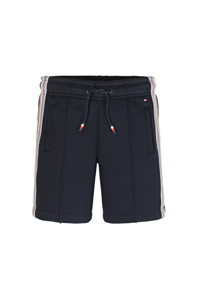 Tommy Hilfiger Lastikli Bel Normal Lacivert Erkek Şort HILFGER TRACK SWEATSHORTS