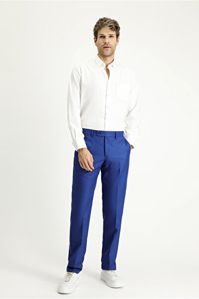 Kiğılı Pantaloni clasici din lycra cu croiala normala