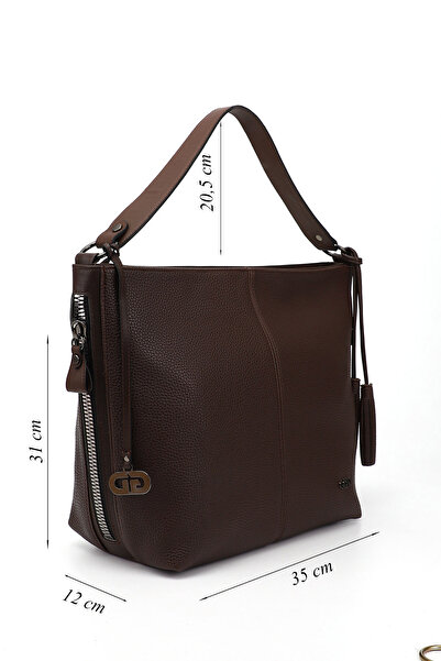 GÖNDERİ(R) Kadın Kahverengi Püsküllü Omuz Çantası