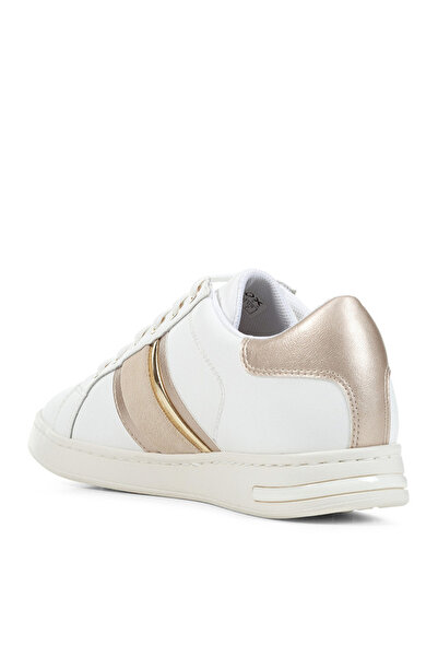 Geox Beyaz-Altın Kadın deri Sneaker D JAYSEN E