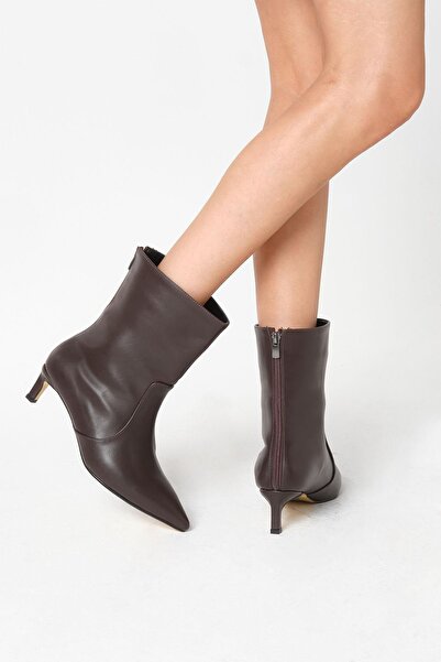 Mio Gusto Kahverengi Kadın İnce Topuklu Bot