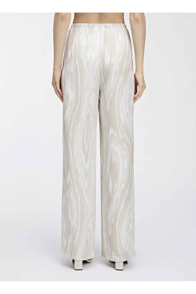 Calvin Klein Bağlamalı Bel Normal Bej Kadın Pantolon WOOD GRAIN TWILL PYJAMA PANT