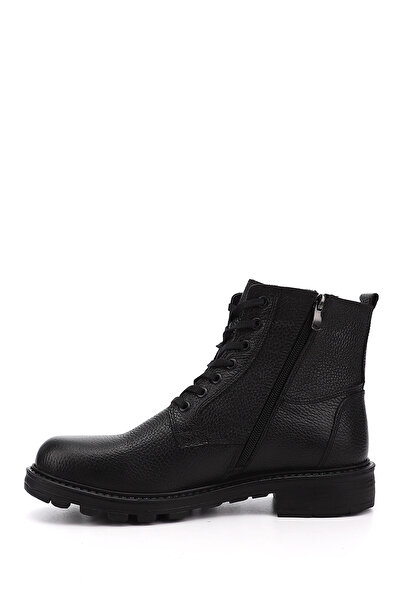 GÖNDERİ(R) Ανδρικές μαύρες μπότες από γνήσιο δέρμα με φερμουάρ