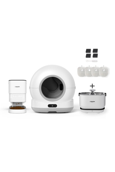 Xenon Smart Akıllı Otomatik Kameralı Kedi Tuvaleti Mama Kabı Kablosuz Su Pına...