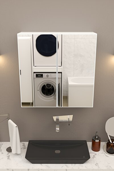 makbulce Lavobo Üstü Aynalı Banyo Dolabı