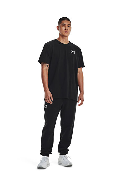 Under Armour Ανδρικό μπλουζάκι Ua M Logo Emb Heavyweight Ss Μαύρο - Λευκό 1373997-001
