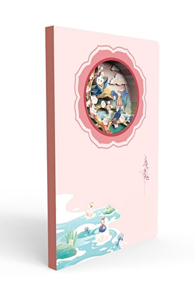 Ecrou Kuş Temalı 3D Stereo Katmanlı Oyma Sayfalı Defter Ajanda Bloknot 20,8 x 14 cm 120 Yaprak