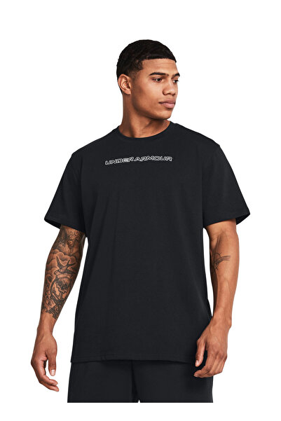 Under Armour 1382903-001 UA HW LOGO OVERLAY EMB Siyah Erkek Bisiklet Yaka Bol...